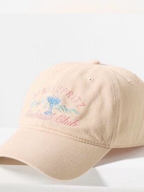 NWT Anthropologie 'Apres Spritz Cocktail Club' Embroidered Baseball Cap